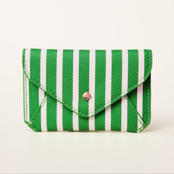 NWT Kate Spade Stripe Envelope Card Case - Picture 1 of 9